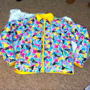 Vintage girls 14 heart warmers puff jacket